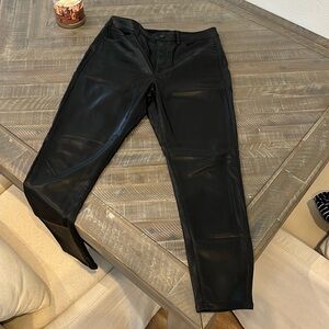 Black leather pants